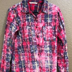 Oversized plaid shirt